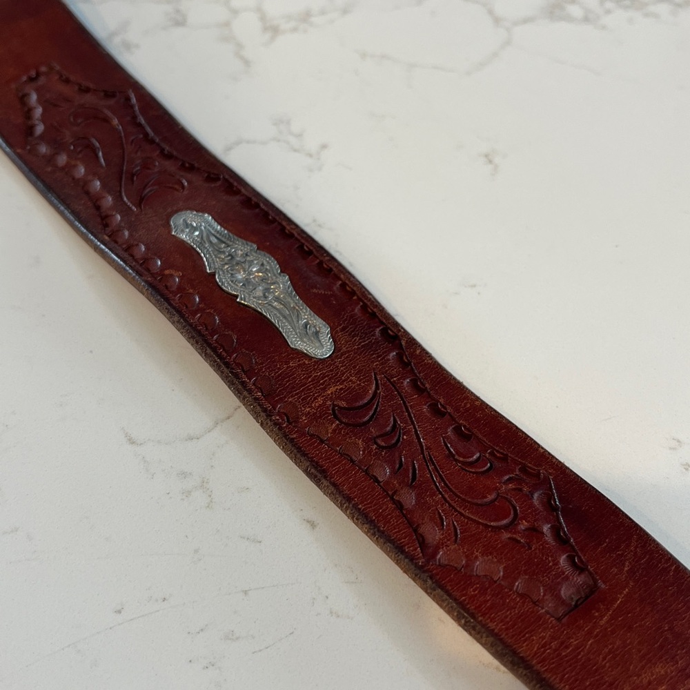 Custom vintage belt Montana Silversmith’s hardware size 34(approximately) - Picture 8 of 9